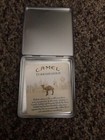 Vintage Camel Cigarettes Empty  Flip Top Tin Turkish Gold Advertisement Insert