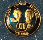 Alcoholics Anonymous Medallion Year 13 Blue Token Coin Sober Bill W   Dr Bob