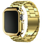 Metal Iwatch Strap Band Case For Apple Watch Series 9 8 7 6 5 4 3 2 Se 41 44 45