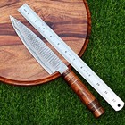 Custom Hand Made Damascus Chef Knife Hand Forged Damascus Steel Sharp Balde 2864