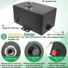 5 Gallon 14 Gauge Hydraulic Fluid Reservoir Tank Inlet 1-1 2   Outlet 3 4  Fnpt