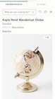 Anthropologie Limited Edition Wanderlust Globe Pink   Gold Aesthetic Decor