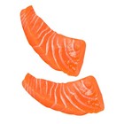 2 Pcs Simulation Salmon Model Food Realistic Fake For Kitchen Fish