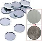 270 Piece Small 1  Round Glass Mirrors    4  Diamonds For Crafts W Adhesive Tape