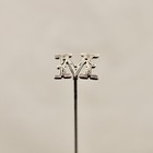 Antique Victorian 925 Sterling Silver Letter  m  Long Hat Pin