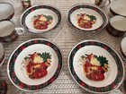 New Hallmark Christmas Santa Dishes Metal Enamel Tin 4 Sets Plate Mug Bowl