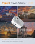 2 Pack European Travel Plug Adapter  Tessan Europe Power Converter 4 Outlets 3 U