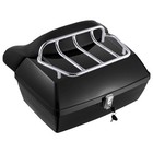 48l Motorcycle Rear Top Luggage Carrier Case Hard Trunk Tail Box W  Backrest