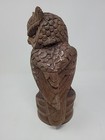 Owl Wooden Statue Sculpture Decorative Decor Boxwood Carved Carving Art Gifts 