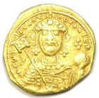 Constantine Ix El Tetarteron Nomisma Electrum Coin 1042 Ad - Good Vf   Xf  ef 