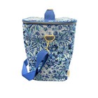 Lilly Pulitzer High Maintenance Wine Carrier Insulated Cooler Bag Blue Floral