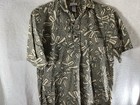 Made In Hawaii Hawaiian Button Shirt Large Green  Cotton Casual Biz Free Ship