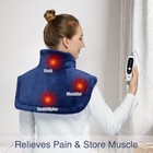 Caromio Weighted Heating Pad For Neck And Shoulders - Ul Certified 2 2lb Large