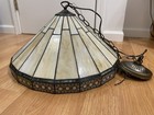 19  Vintage Tiffany Style Mission Slag Glass Stained Glass Chandelier shade 1999