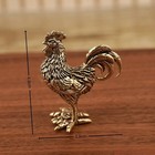 Brass Rooster Figurine Golden Chicken Statue Animal Tabletop Home Office Decor