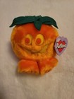 Puffkins Plush Happy Jack O Lantern Pumpkin Swibco Beanie Plush 1994 Vintage