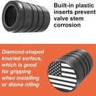 Valve Stem Caps  6 Pcs pack  Anodized Aluminum Tire Valve Cap Set  Corrosion Res