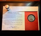 2001 Yuri Gagarin 1st Man In Space 40th Anniversary Coin Medal Stamps W coa