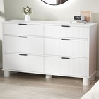 6 Drawers Dresser Bedroom Farmhouse Modern White Dresser storage Organizer