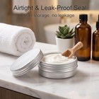 Aluminum Refillable Round 2oz Metal Salve Containers With Screw Lids Small
