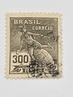 Brazil 1920 300 R Mercury And Globe Brown Olive Used