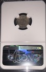 1872 S Above Bow Seated H10c - Ngc Au Details - Unique Mint Mark Placement 