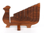Vtg Wood Bird 9-arm Candelabra Danish Modern Candle Holder Folding 10 25 