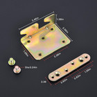 4 Sets Bed Rail Brackets  Heavy Duty Non-mortise Bed Rail Fittings With Screws F