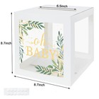 Clear White Border Baby Shower Card Box Reception Gift Wishing Well Party