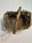 Unique Small Vintage Handwoven Grapevine Twig Or Wicker Basket