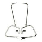 Chrome Saddlebag Guard Bracket Set For Touring Models 1997-2008