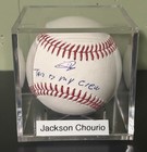 Jackson Chourio Signed Omlb Baseball W this Is My Crew Inscription Fanatics Coa