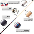 Set Of 2 Pool Cue Stick 58  2 Piece Maple Billiard Cue Stick