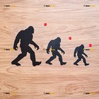 Bigfoot Sasquatch Car Sticker Decal Vinyl - 3-pack 3  4  6  Black For Suv