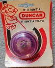 Vintage Genuine Duncan Yo-yo Imperial 3269np New On Card Purple 1986 Made In Usa