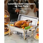 8 Qt 2 4 Pack Chafing Dish Buffet Set Stainless Steel Chafer With 4 Full Size