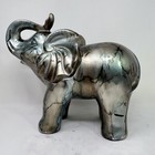 African Elephant Statue Green Resin Home Garden Decor Indoor Outdoor Deco Model