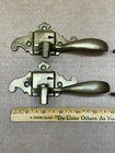 Antique Vintage Brass Ice Box Latch And Hook Left Right Handle Hinges For Parts