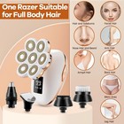 Cordless Electric Shaver Women Rotary Painless Razors Legs Facial Hair Removal