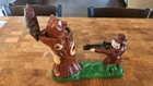 Vintage Cast Iron Hunter And Bear Mechanical Coin Bank And It Works