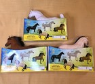 Breyer Paddock Pals Lot Of 3 Nib Horse Figures Brie Pecan Cashew Sticker Sheets