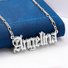Personalized Any Name 14k Gold Plated Sterling Silver Necklace Pendant Chain New