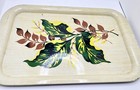 Mid-century Serving Tray  Foliage Green  Yellow And Brown - Vintage Retro