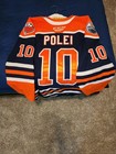 Bakersfield Condors Game Worn And Signed Evan Polei Home Jersey With Fight Strap