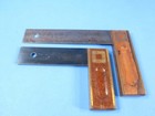 Lot 2 Ulmia Try Squares 15cm   20cm W  Brass Facing Both Sides Of Wood Handle