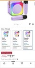 Ecoluh P8 Portable Karaoke System Bluetooth Led Lights W  2 Microphones Purple