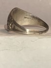 Vintage Sterling Silver Us Navy Anchor Ring Size 13      140