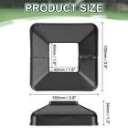 1 6x1 6 Inches Post Sleeve  Plastic Post Base Cover Column Wraps - 8pcs  black 