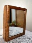 Vintage Apothecary Medicine Cabinet Primitive Antique Mirror Hanging Shelves