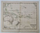 Oceania Australia Polynesia New Zealand Hawaii Fiji 1860 Stulpnagel Detailed Map